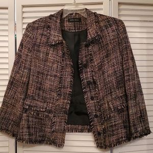 Tweed raw edge jacket